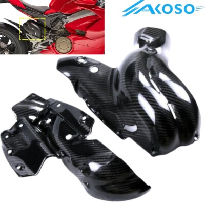 2018-2022 Carbon Fiber For Ducati Panigale V4 V4S Exhaust Cover Heat Shield  