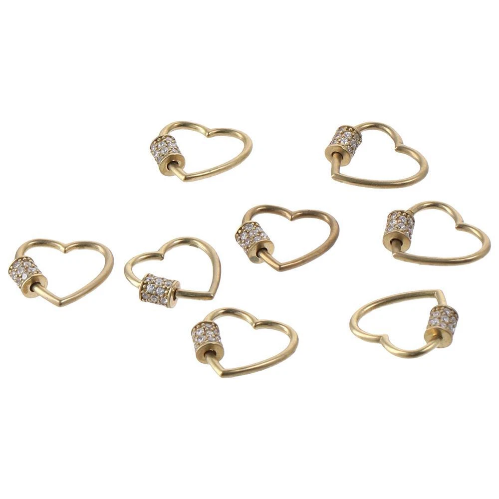 gold Golden Plated Love brass Cubic Zirconia Brass Jewelry