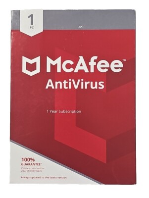 McAfee Antivirus Protection for Your PC, 1-YR Subscription, Sealed