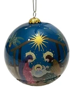 Li Bien Nativity Christmas Ornament Hand Painted Reverse World Market 2021