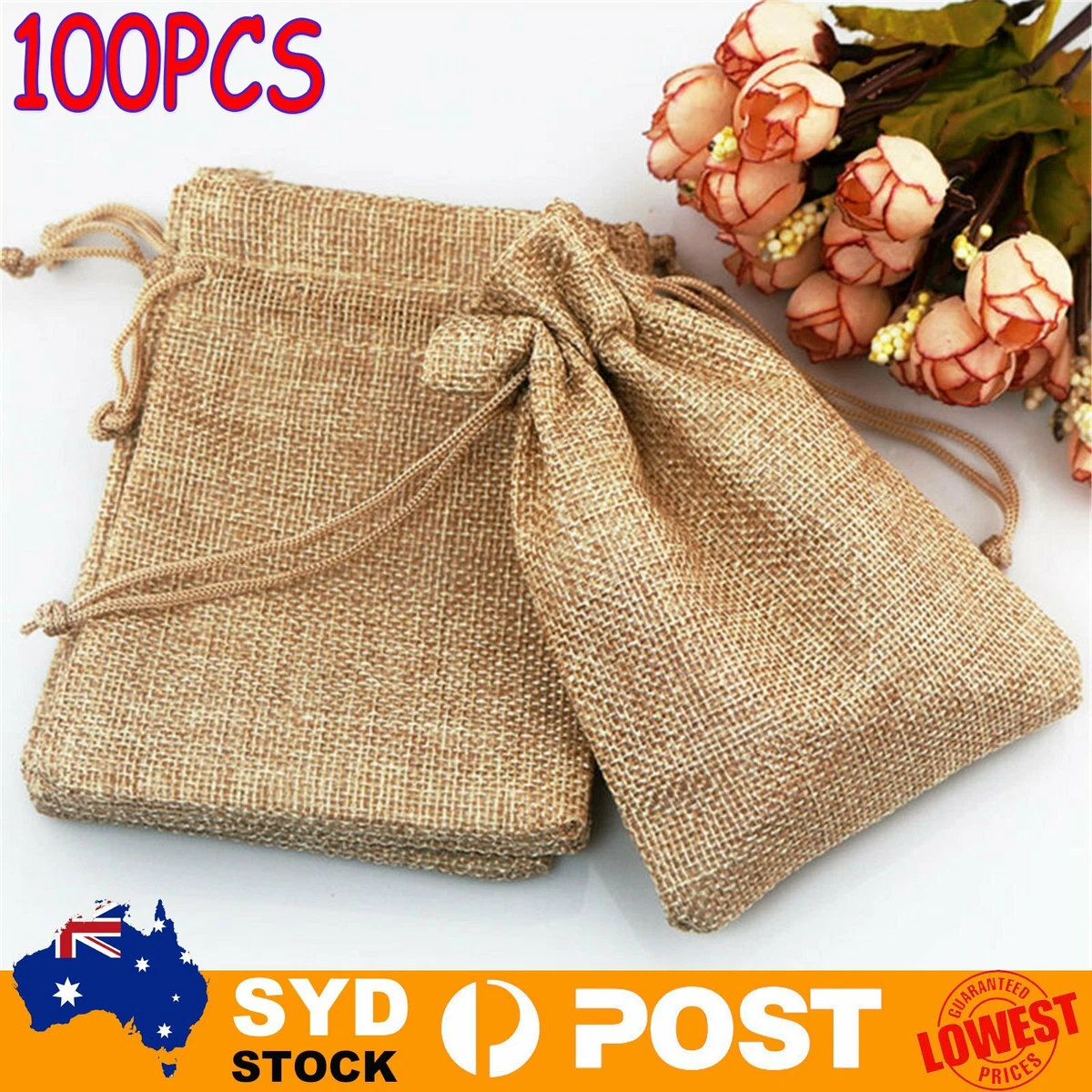 Small hessian store gift bags australia