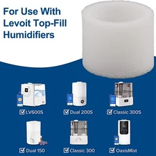 10pc for LEVOIT Dual150/Dual200S/Classic300/LV600S Humidifier Replacement Filter
