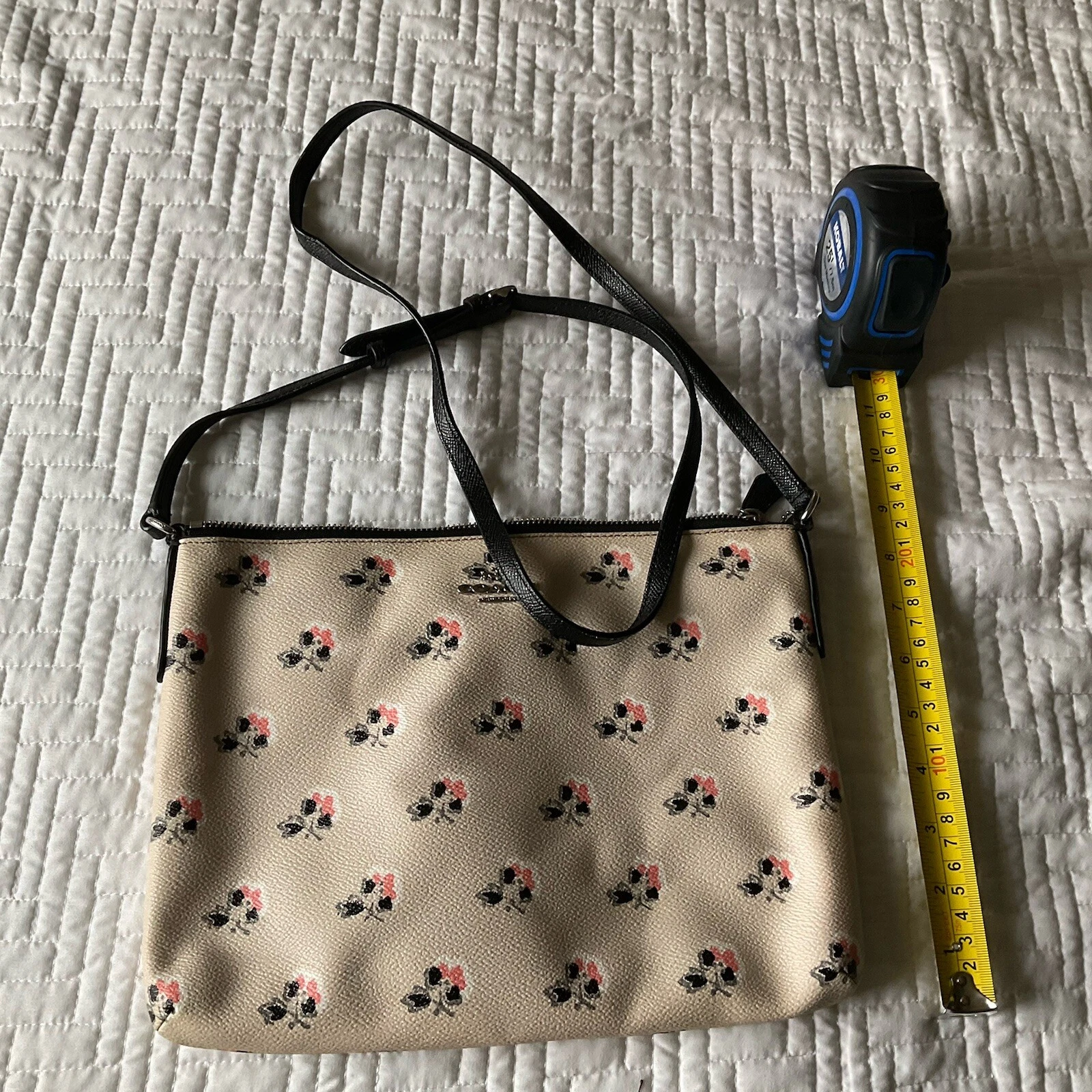 Borsa Coach Kitt Messenger tracolla vernice dabs floreale gesso pelle borsa borsetta