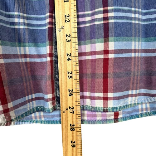 Neu mit Etikett $ 138 Tommy Bahama S Kookabura kariertes hellglyzinienfarbenes Hemd L/S geknöpfter Kragen - Bild 10 von 10