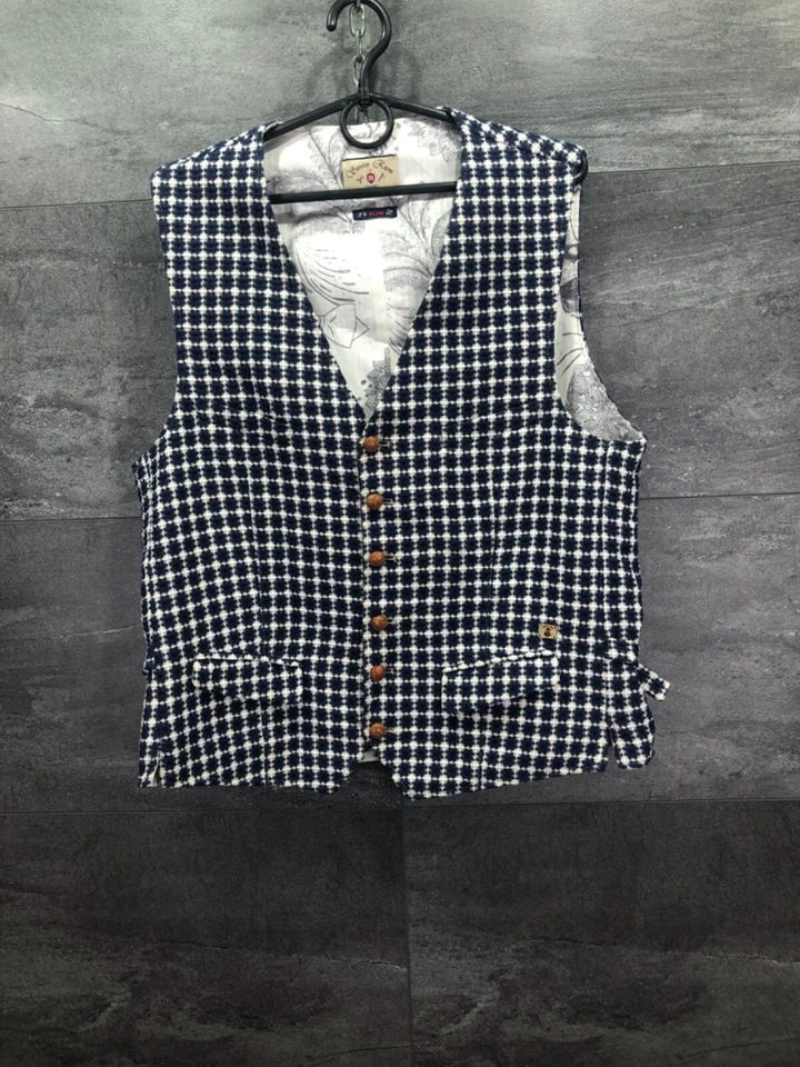 Chaleco ajustado relleno de lino para hombre, Mason - Savile Row talla EU 50 Foto 3 de 4