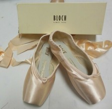 Bloch Satin Toe Pointe shoes Ribbon Elastic in box Aspiration S0105L 5 widths