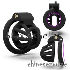 Male Chastity Cage Resin Chastity Device Men Lock Belt with 4 Rings