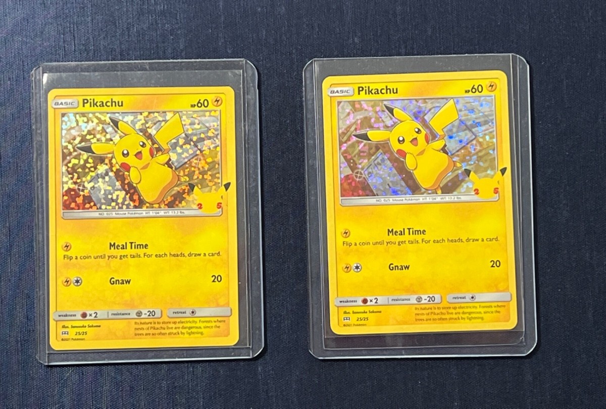 2 RARE ERROR Pikachu 25th Anniversary McDonald