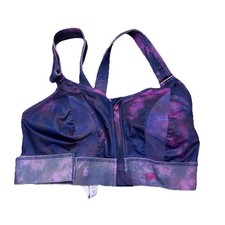SheFit High Impact Ultimate Sports Bra 1 Luxe Convertible Strap Purple Space Dye