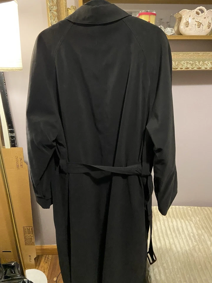 Gabardina de invierno negra de colección Austin Reed London para hombre con cierre de botones 40R Foto 4 de 4