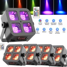 Wireless DMX Par Light RGBWA UV 4LED 20W 16M Colors 5200mAh Battery Stage DJ