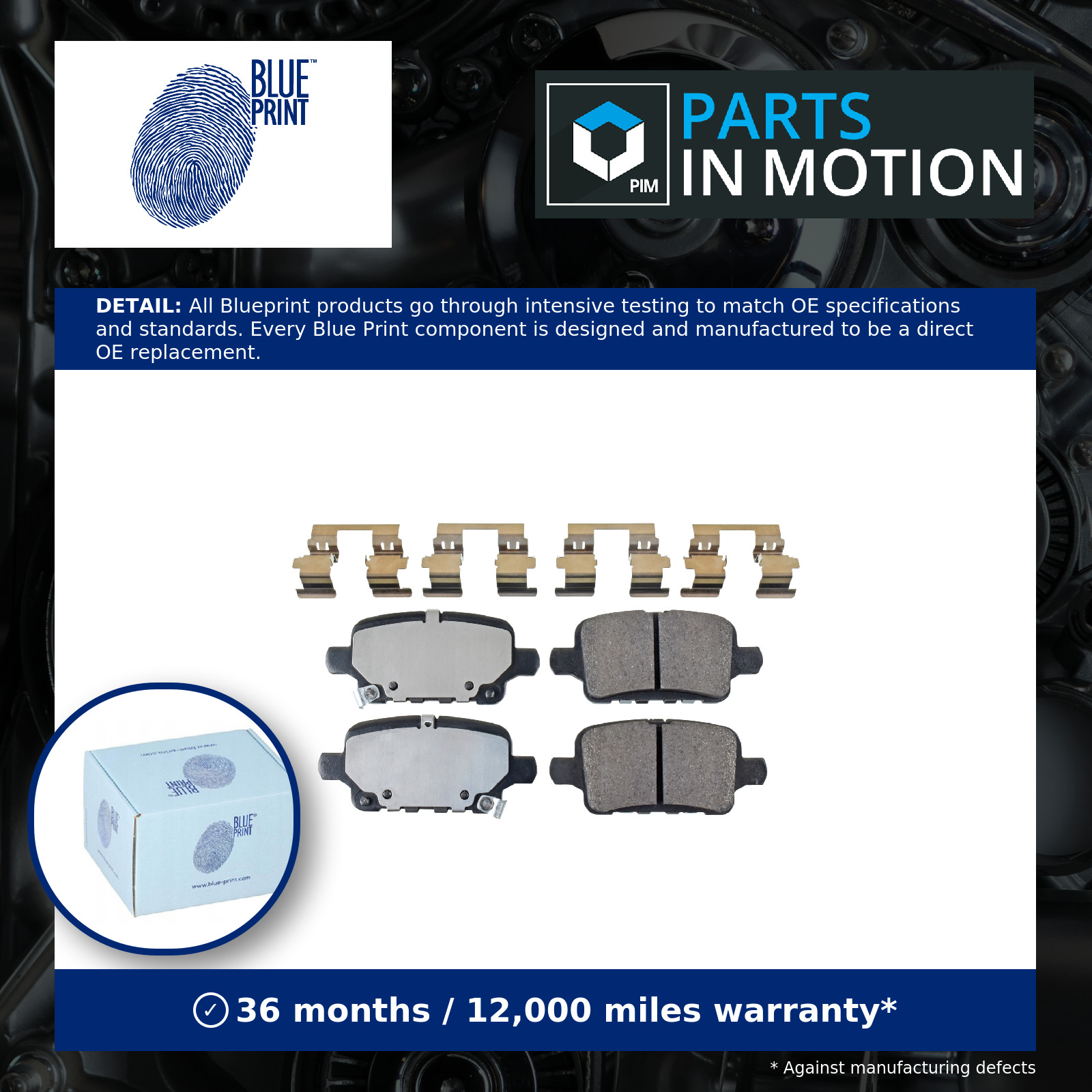 Fits BLUE PRINT HAMULCE ADW194221 BRAKE PADS VAUXHALL - Image 12