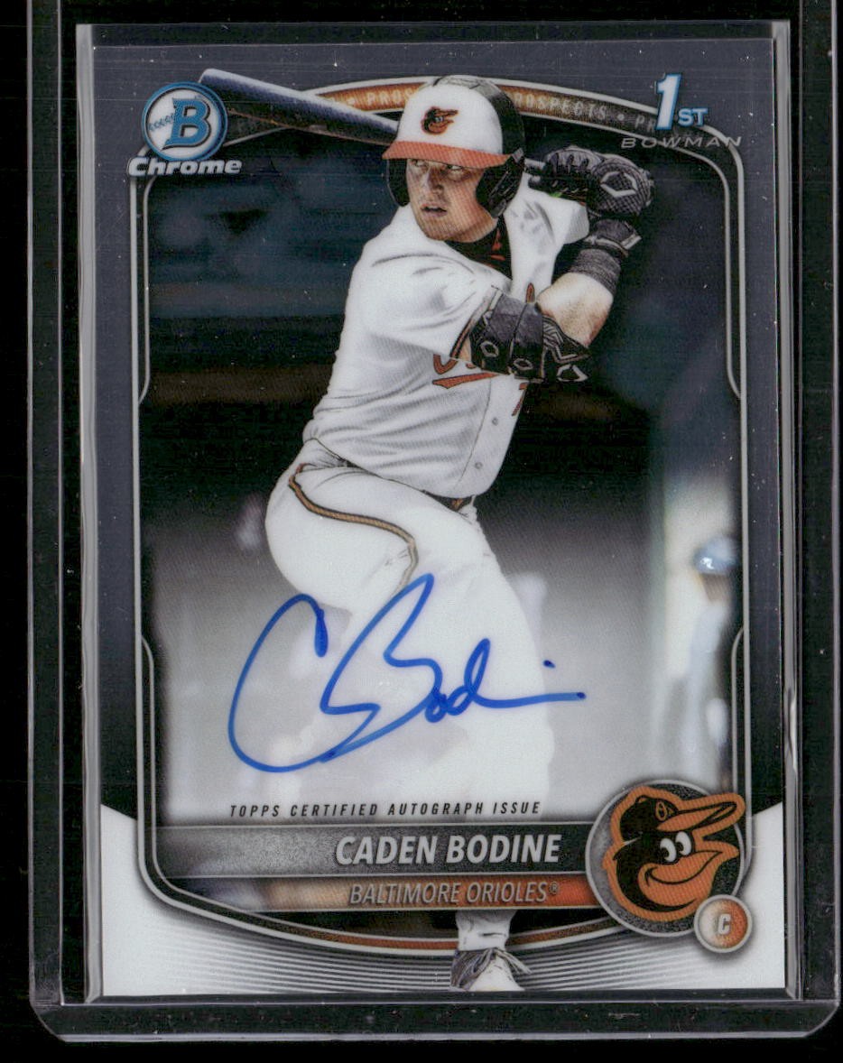 2025 Bowman Draft #CPA-CB Caden Bodine Chrome Prospect Autographs