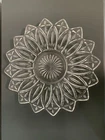 Vintage Federal Glass Petal Pattern Serving Plate Clear 11.5 Inches