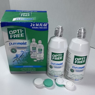 Alcon Opti-Free Pure Moist Multipurpose Disinfecting Solution 2x14 Oz EXP 09/27
