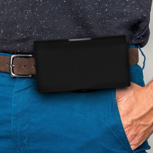 Custodia Cintura Smartphone 5.3, 5.5 Protezione Attacco Clip/ Passante - Nero - Foto 2 di 5