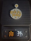 "SELF MADE" Circular Statement Pendant Necklace Iced Out Gold Silver Tone — photo 4