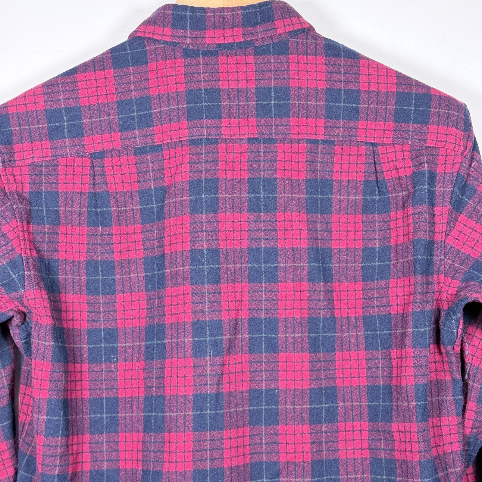 Pendleton Button-Down Shirt Red Blue Plaid Pure V… - image 7