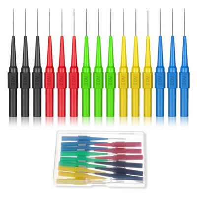 15 PCS Test Back Probe Pin Kit Automotive with 4mm Banana Socket (0.7mm Needl...
