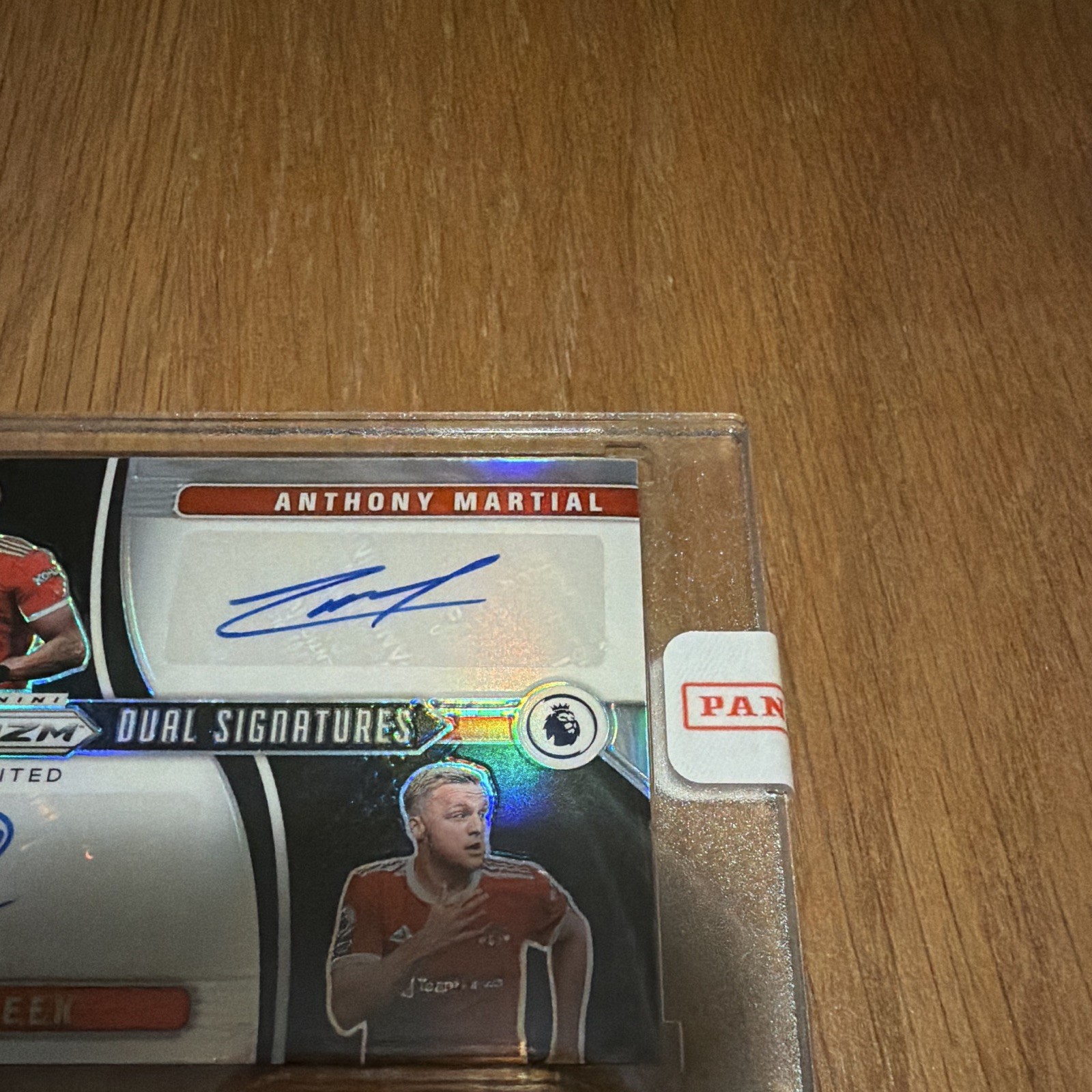 Anthony Martial Van de Beek Dual Auto Black Prizm 1/1 Manchester United 21/22 view 5