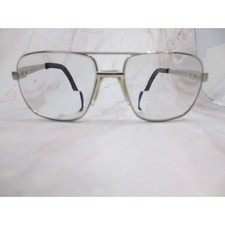 Safilo Elasta 3053 Silver Aviator Eyeglasses Frames Mens Vintage Italy 59-17 150