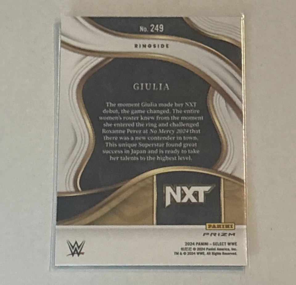 2024 Panini Select WWE - Ringside Giulia Tiger SSP RC NXT Rookie Card Rare 🔥🔥 - Image 2 of 4