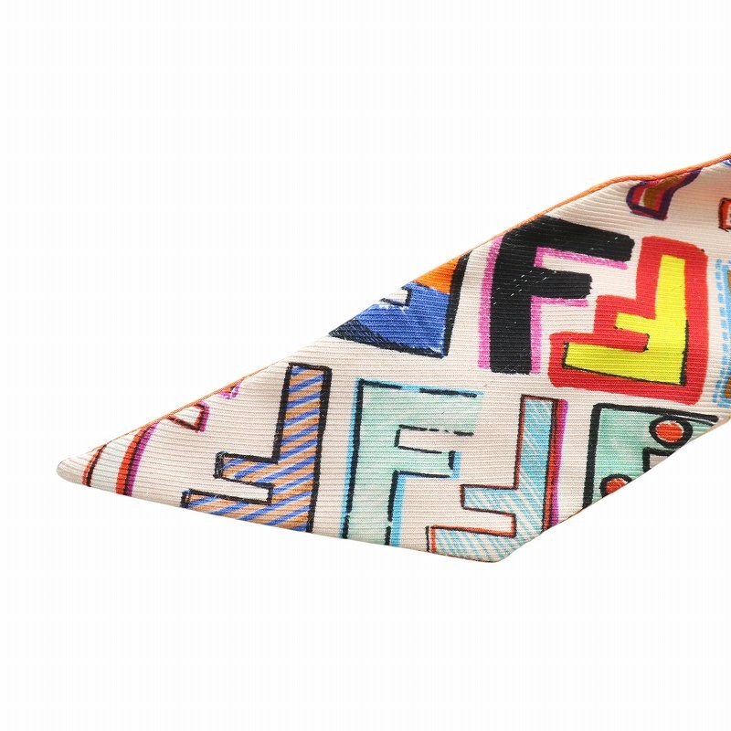 Fendi Rappy Scarf Skinny Zucca Pattern Logo Orange /Xz Oh Gy19 Women's Authentic thumbnail 6