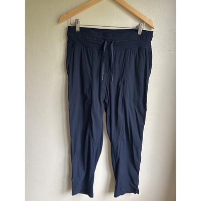 Lululemon Beyond the Studio Crop Navy Blue Jogger Pants Size 8 Activewear
