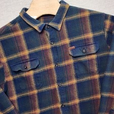 Orvis Classic Collection Heavy Flannel Shirt Jacket Pockets Plaid Thick Men XXL