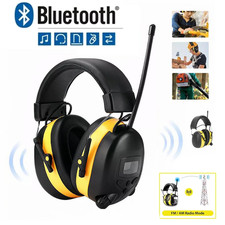 Digital Bluetooth FM Radio Headphones Ear Protection Safety Ear Muffs Electronic