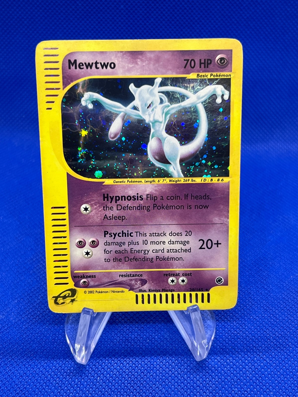 VTG Pokemon Expedition Mewtwo 020/165 Holo Rare E-Reader MP/INDENTIONS