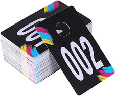 1 to 100 Live Plastic Number Tags Normal Reverse Mirror Image Coat Room Check