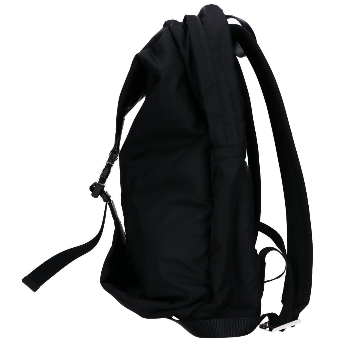 PRADA 2VZ028 Re Nylon x Saffiano Backpack Black SV Hardware Men s from japan thumbnail 5