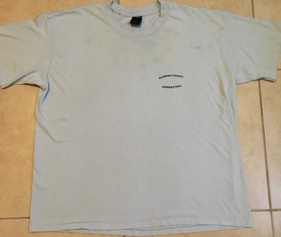 Vtg 90s Alameda County Juvenile Hall Faded Inmate Shirt 3X Prison Uniform Grunge