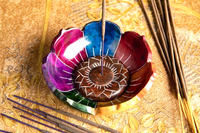 RäUcherstäBchenhalter Speckstein Chakra Bunt Regenbogen StäBchenhalter Lotus Run