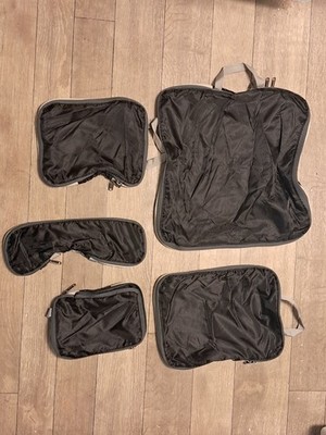 GONEX PACKING COMPRESSION CUBES BAGS (SET OF 5) WHITE/BLACK NEW WITHOUT TAG 