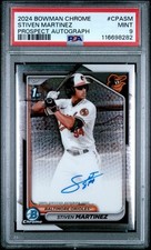 2024 BOWMAN CHROME STIVEN MARTINEZ AUTOGRAPH PSA 9