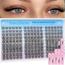 Wispy Lash Clusters Kit Natural Cluster Eyelash Extension C-Curly Eyelash Cluste