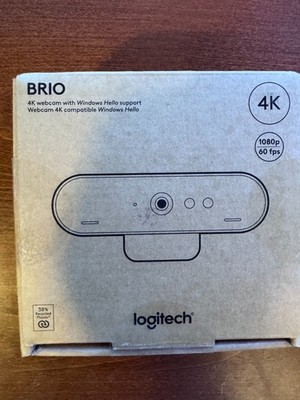Logitech BRIO Ultra HD Pro Webcam - Black New Unopened 960-001106  Teams Zoom