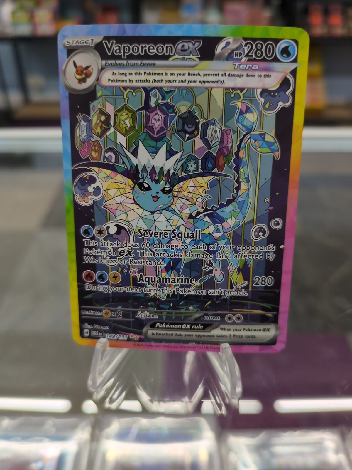 Vaporeon ex - 149/131 - SV: Prismatic Evolutions (PRE) Pokemon