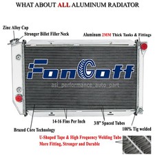 2 Row Aluminum Radiator For 1972-1979 Ford Ltd Ii Torino Mercury Cougar V8