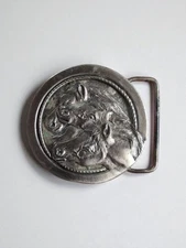 Spec Cast Inc Wild Horses Belt Buckle Silver Tone Vintage Western Style
