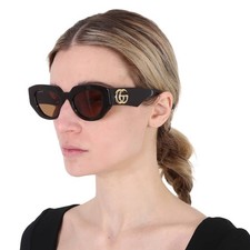 Gucci Brown Geometric Ladies Sunglasses GG1421S 002 51 GG1421S 002 51