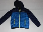 Kids Boys EDDIE BAUER Reversible Navy & Blue Puffer & Fleece Jacket Size S 7-8