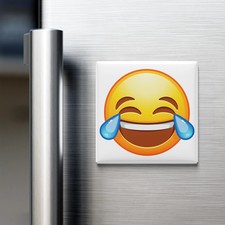Face With Tears of Joy Emoji Fridge Magnet 2x2 Made in USA