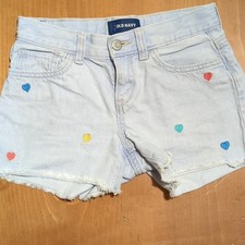 Old Navy Kids' Denim Shorts with Colorful Heart Details