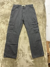 Wrangler Relaxed Fit Cargo Pants Men's Size 30x30 Gray Utility Casual Workwear