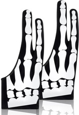 Jecery 2 Pieces Skeleton Artist Glove with 2 Finger for Drawing Tablet Digita...