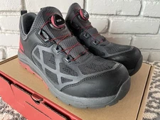 Red Wing Men’s Safety Toe Athletic Work Shoe Cooltech Black Gray Red 6343 Size 9