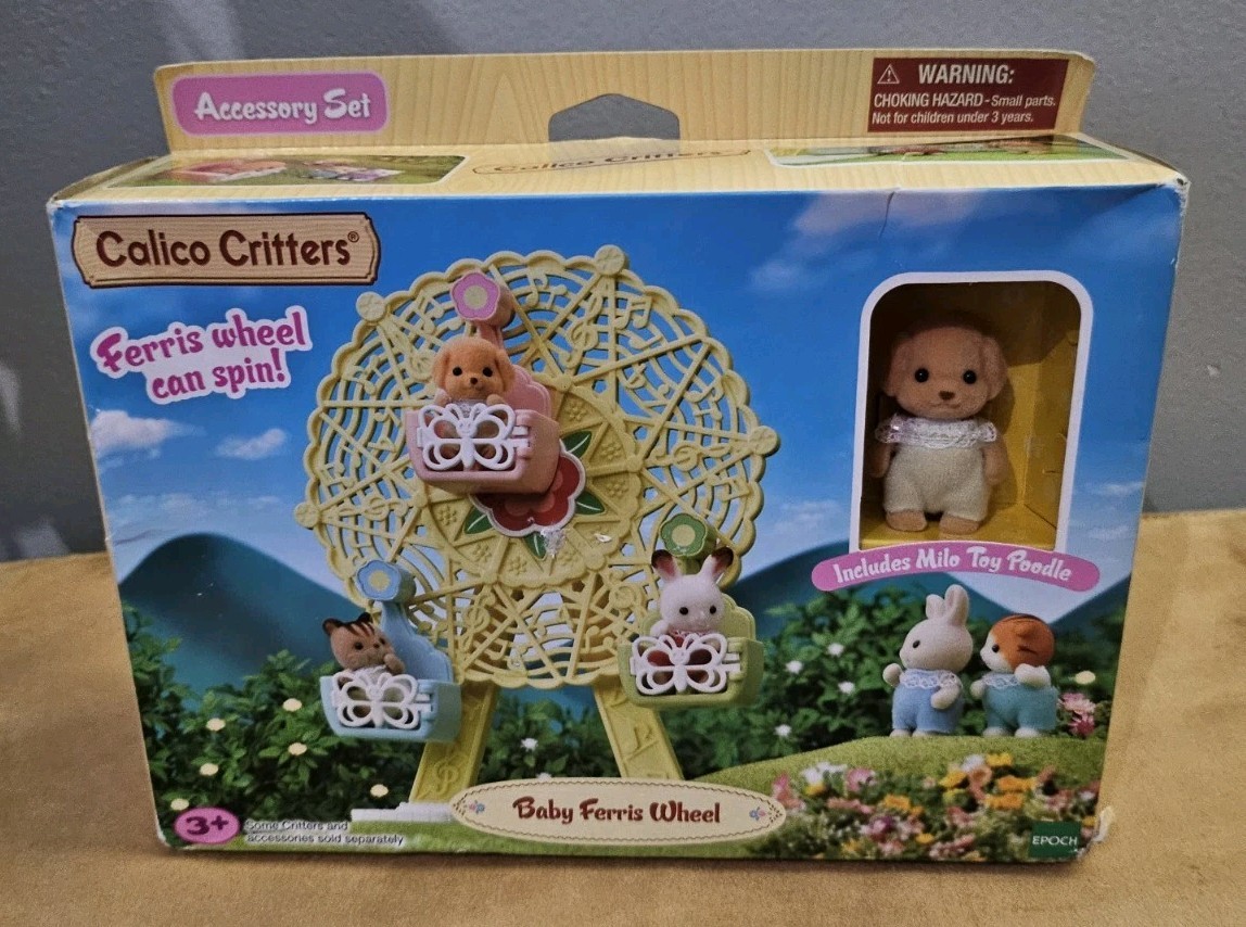 Epoch Sylvanian Families Calico Critters Baby Ferris Wheel New in Box *box wear*